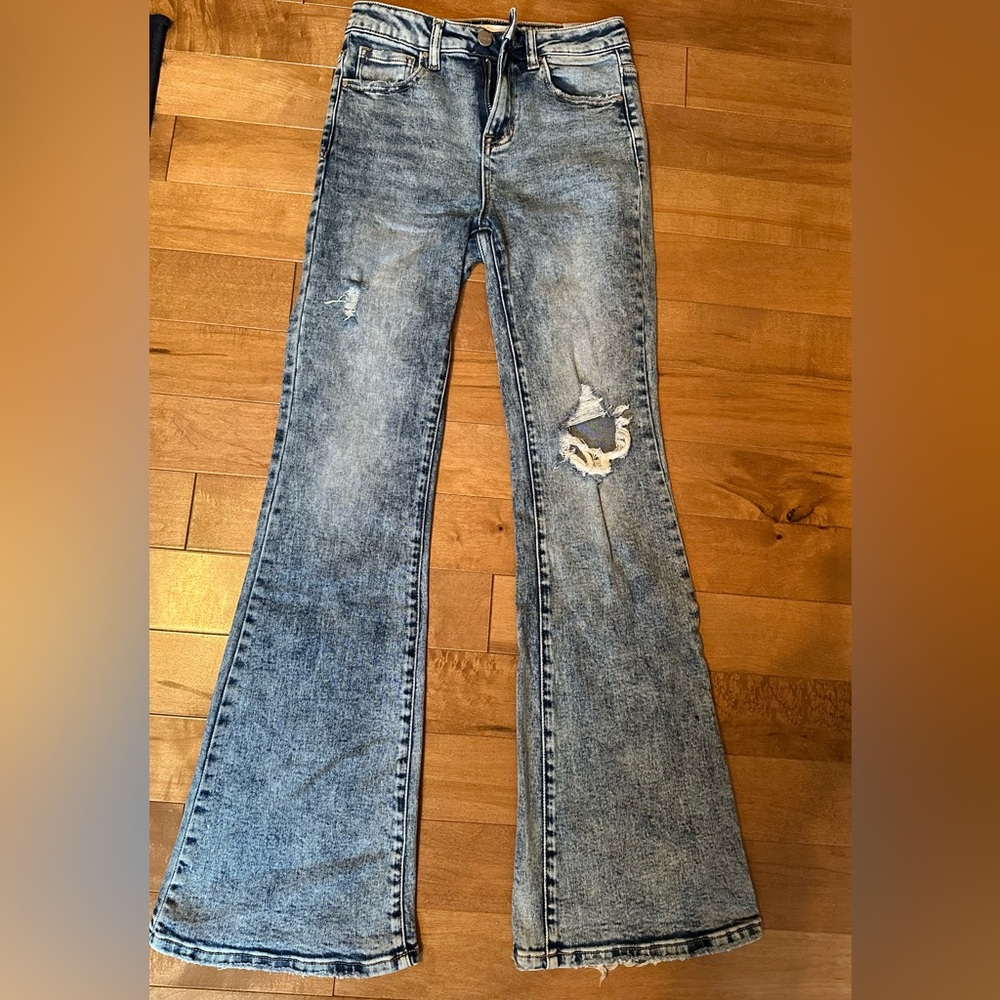Risen Jeans Light Wash Denim
